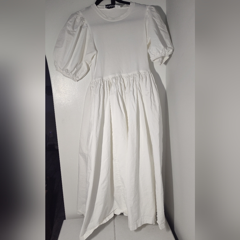 En Saison White Midi Dress